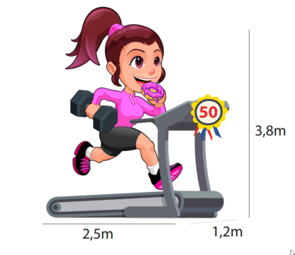 Sportieve Sarah opblaasbaar pop loopband